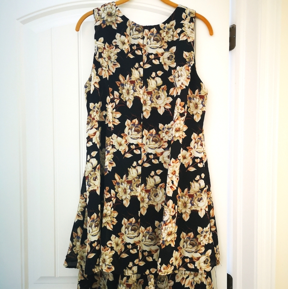 Floral pop on dress